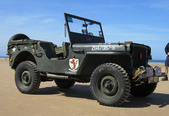 My uncles US Army Jeep - On Omaha Beach (2014)